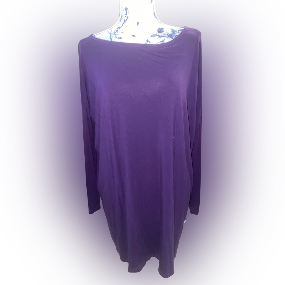 Julie Billiart Oversized Long Sleeve Blouse – Royal Purple – Size S – EUC
